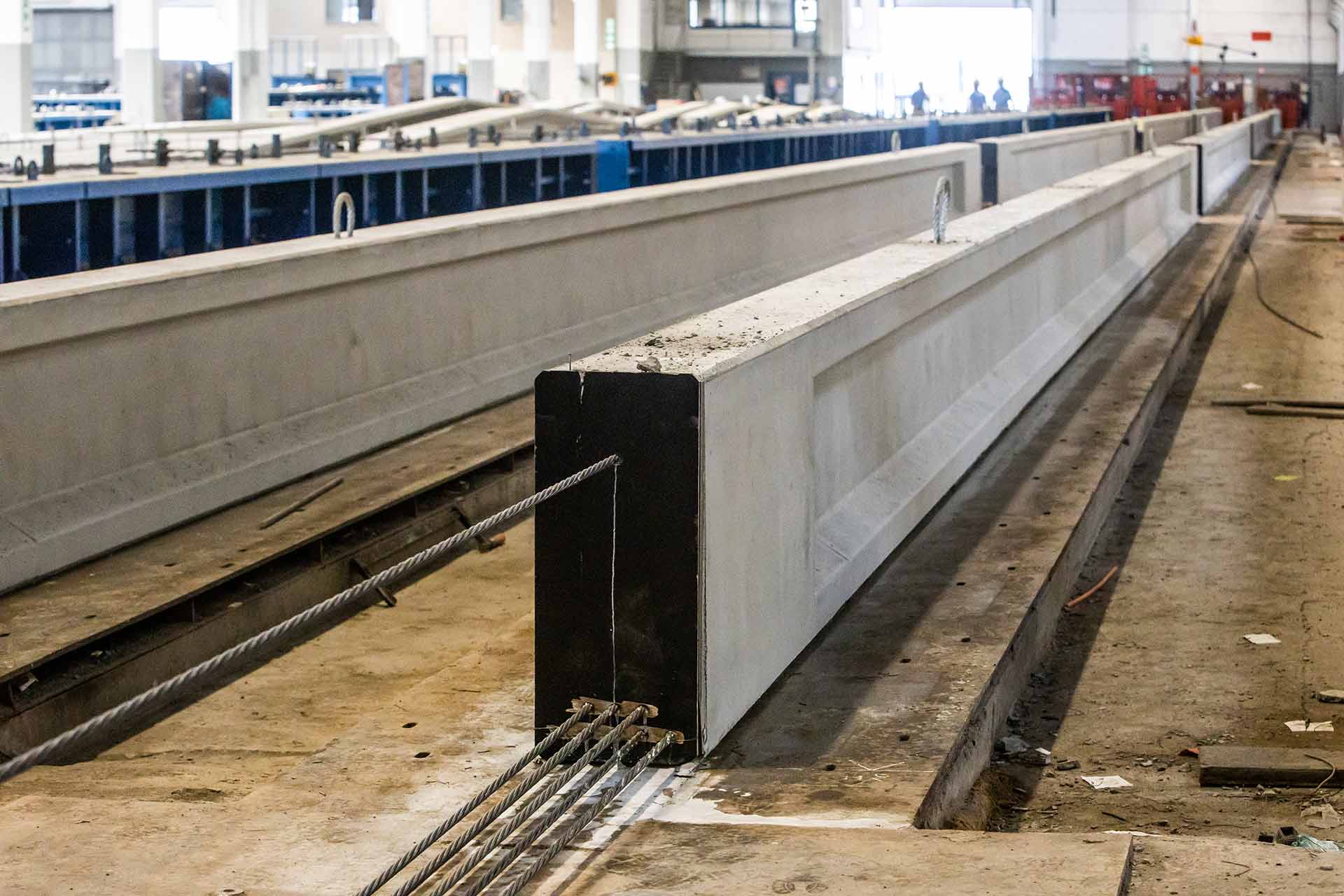 Prestressed concrete beams